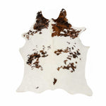 Salt & Pepper Cowhide Rug - Chocolate & White 72" X 84" - Montana Home & Kitchen Co.