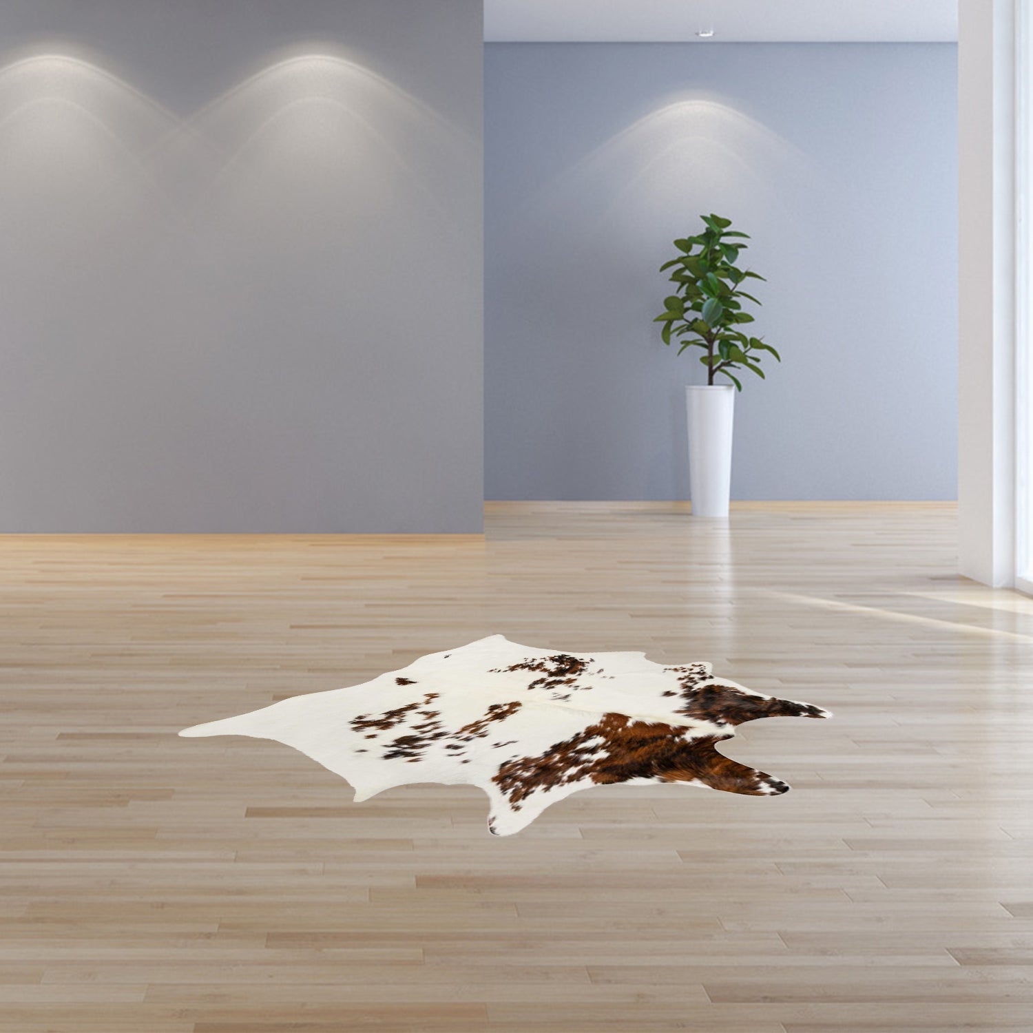 Salt & Pepper Cowhide Rug - Chocolate & White 72" X 84" - Montana Home & Kitchen Co.