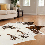 Salt & Pepper Cowhide Rug - Chocolate & White 72" X 84" - Montana Home & Kitchen Co.