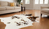 Salt & Pepper Cowhide Rug - Chocolate & White 72" X 84" - Montana Home & Kitchen Co.