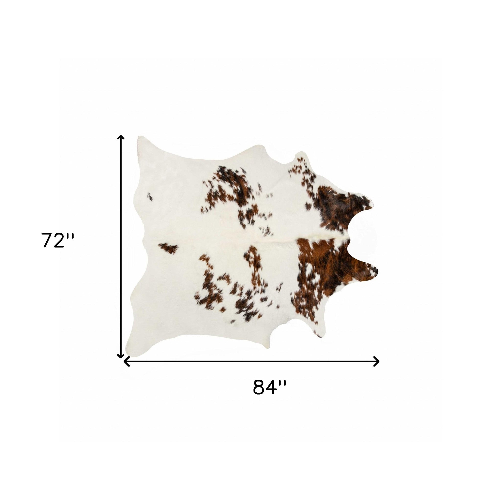 Salt & Pepper Cowhide Rug - Chocolate & White 72" X 84" - Montana Home & Kitchen Co.