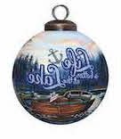 Scenic Life is Better at the Lake Hand Painted Mouth Blown Glass Ornament - Montana Home & Kitchen Co.