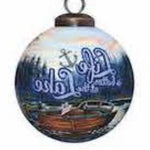 Scenic Life is Better at the Lake Hand Painted Mouth Blown Glass Ornament - Montana Home & Kitchen Co.