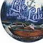 Scenic Life is Better at the Lake Hand Painted Mouth Blown Glass Ornament - Montana Home & Kitchen Co.