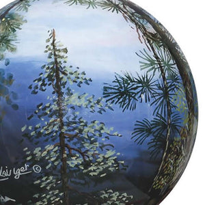 Scenic Life is Better in the Mountains Hand Painted Mouth Blown Glass Ornament - Montana Home & Kitchen Co.