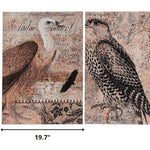 Set of 2 Antique Post Card Birds Wall Art - Montana Home & Kitchen Co.