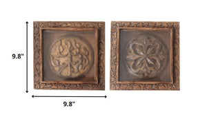 Set of 2 Rustic Carved Wood Wall Art - Montana Home & Kitchen Co.