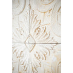 Set of 4 Whitewashed Arabesque Carved Wall Art - Montana Home & Kitchen Co.