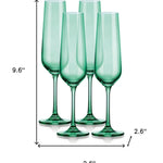 Set of Four Translucent Pale Green Champagne Flutes - Montana Home & Kitchen Co.