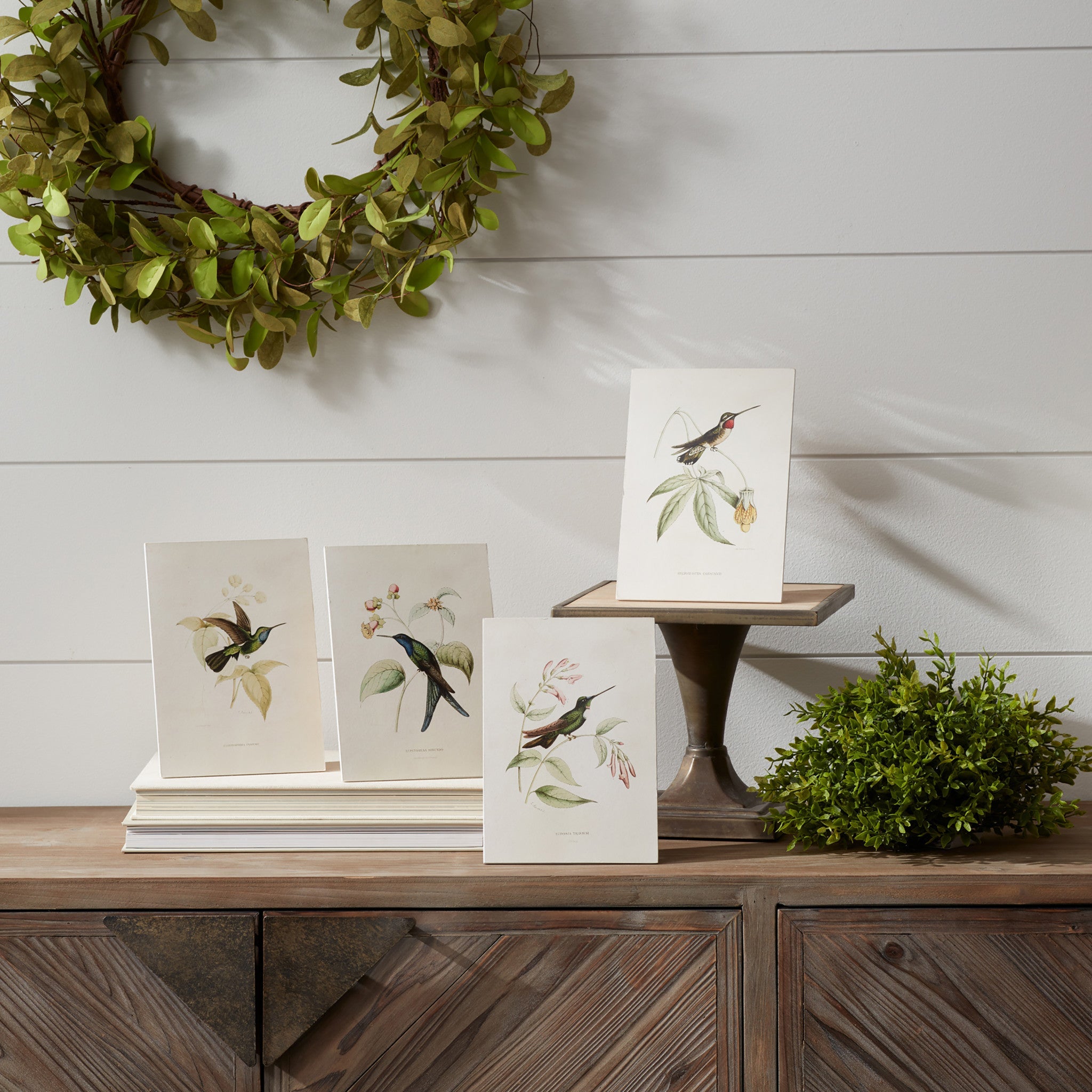 Set Of Four White Hummingbird Wall Decor - Montana Home & Kitchen Co.