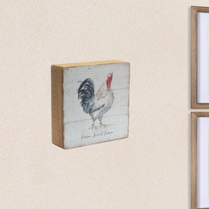 Set Of Four White Solid Wood Farm Animals Wall Decor - Montana Home & Kitchen Co.