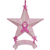 Set of Six Star Shaped Breast Cancer Awareness Christmas Ornaments - Montana Home & Kitchen Co.