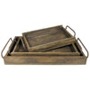 Set of Three Wooden Trays - Montana Home & Kitchen Co.