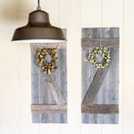 Set of Two 36" X 14" Gray Solid Wood Wall Decor - Montana Home & Kitchen Co.