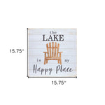 Set Of Two White Solid Wood Lake Wall Decor - Montana Home & Kitchen Co.