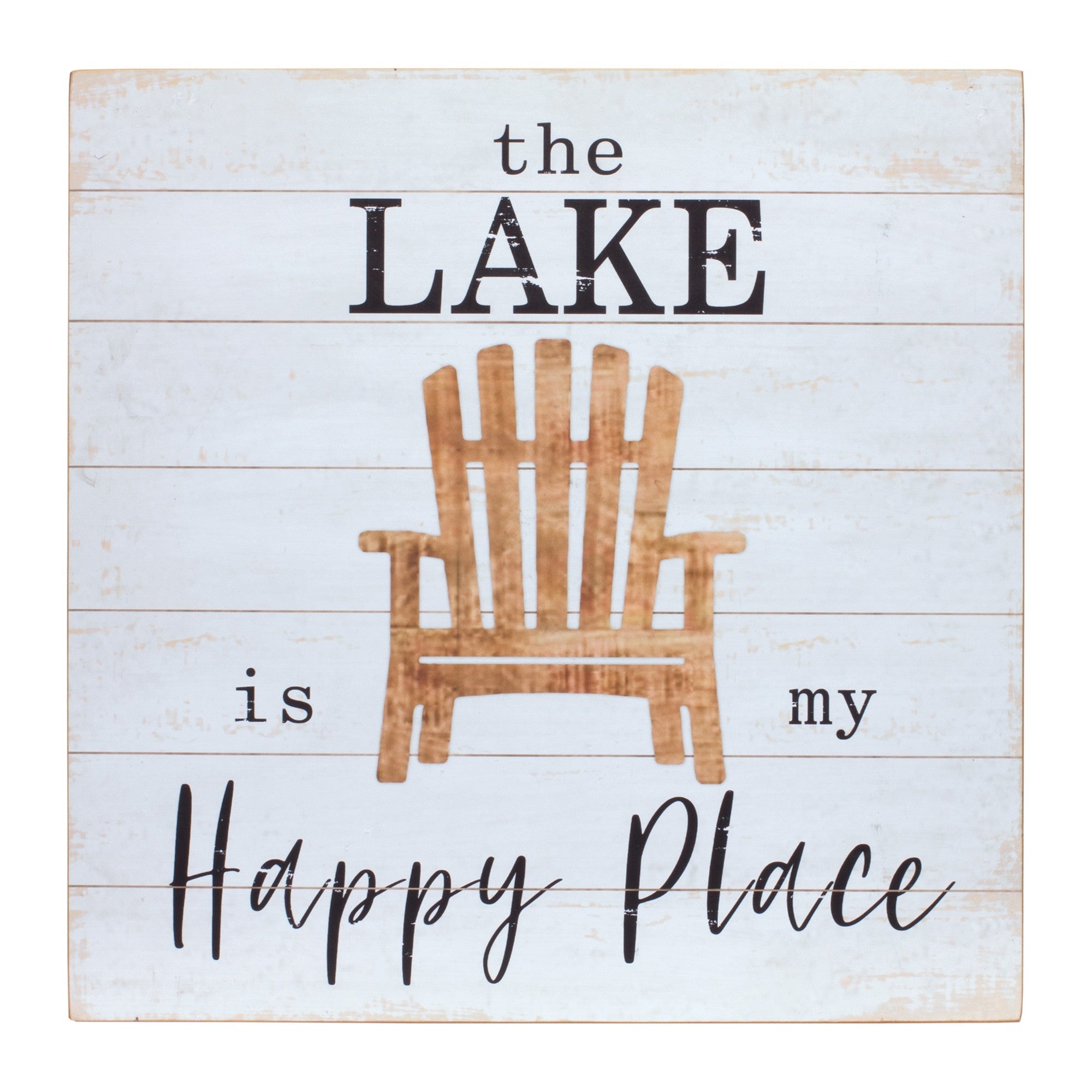 Set Of Two White Solid Wood Lake Wall Decor - Montana Home & Kitchen Co.