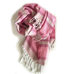 Shades of Pink Striped Design Turkish Beach Blanket - Montana Home & Kitchen Co.