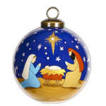 Silent Night Hand Painted Mouth Blown Glass Ornament - Montana Home & Kitchen Co.