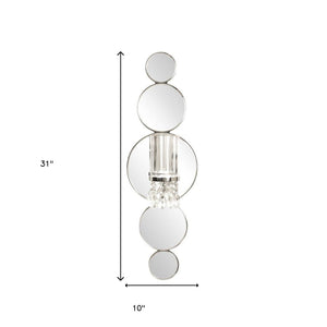 Silver and Clear Modern Bling Mirrored Wall Sconce - Montana Home & Kitchen Co.