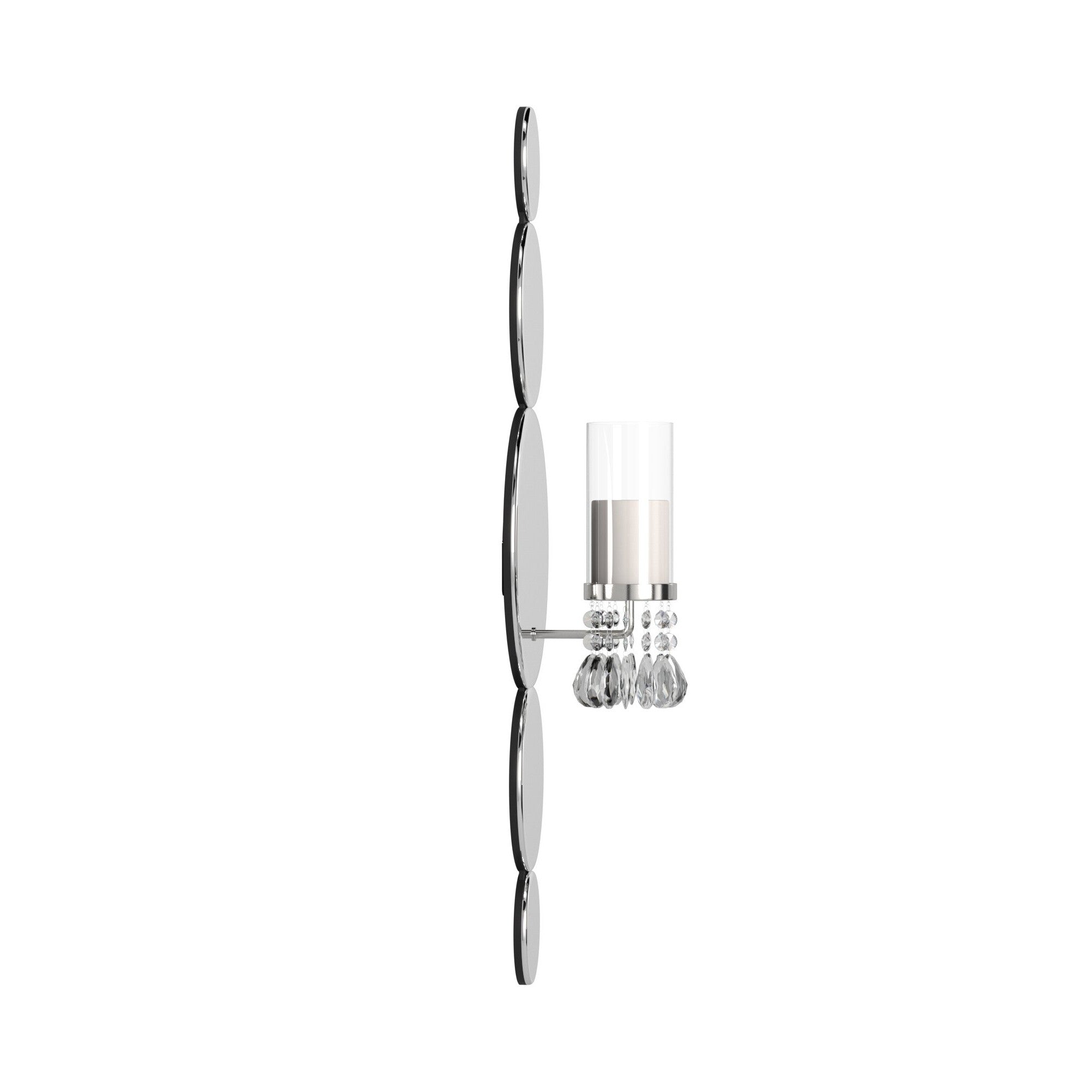 Silver and Clear Modern Bling Mirrored Wall Sconce - Montana Home & Kitchen Co.