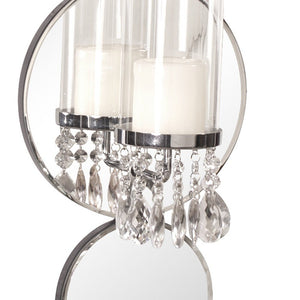 Silver and Clear Modern Bling Mirrored Wall Sconce - Montana Home & Kitchen Co.