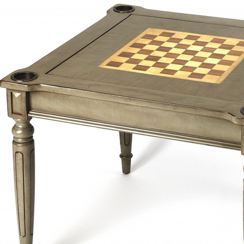 Silver Satin Multi Game Table - Montana Home & Kitchen Co.