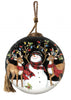 Snowman and Reindeer in Holiday Lights Hand Painted Mouth Blown Glass Ornament - Montana Home & Kitchen Co.