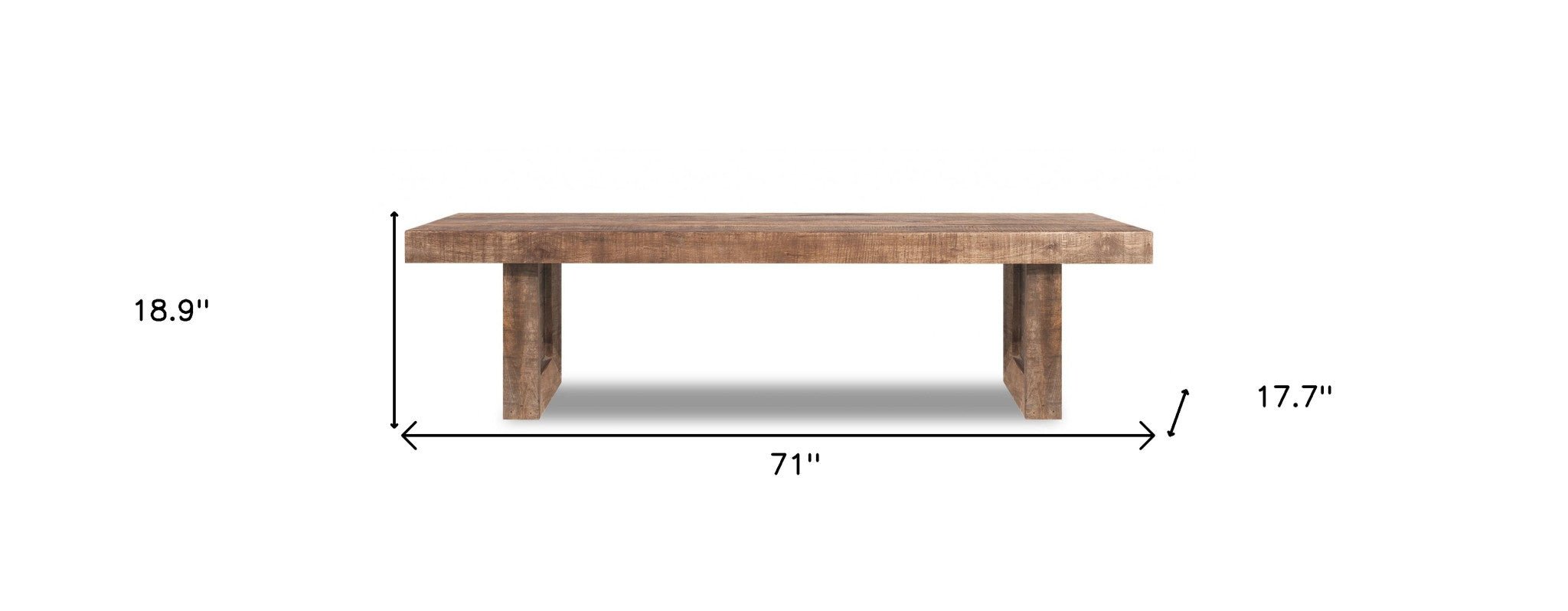 Solid Mango Wood Dining Bench - Montana Home & Kitchen Co.