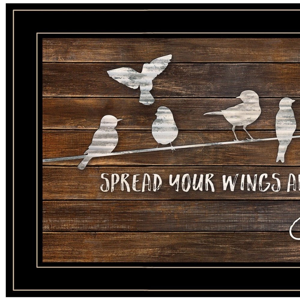 Spread Your Wings and Fly 2 Black Framed Print Wall Art - Montana Home & Kitchen Co.