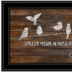 Spread Your Wings and Fly 2 Black Framed Print Wall Art - Montana Home & Kitchen Co.