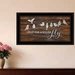 Spread Your Wings and Fly 2 Black Framed Print Wall Art - Montana Home & Kitchen Co.