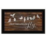 Spread Your Wings and Fly 2 Black Framed Print Wall Art - Montana Home & Kitchen Co.