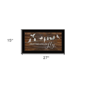 Spread Your Wings and Fly 2 Black Framed Print Wall Art - Montana Home & Kitchen Co.