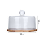 style: C - Glass Transparent Cover Fruit Plate Afternoon Tea Cake Cover - Montana Home & Kitchen Co.