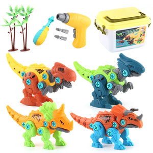 Take Apart Dinosaur Toys DIY Dinosaur Construction Building Block Assembly Toys with Electric Drill for Kids 3 to 7 Year Old - Montana Home & Kitchen Co.