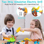 Take Apart Dinosaur Toys DIY Dinosaur Construction Building Block Assembly Toys with Electric Drill for Kids 3 to 7 Year Old - Montana Home & Kitchen Co.