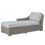 Three Piece Outdoor Gray Rattan Sectional Seating Group with Beige Cushions - Montana Home & Kitchen Co.