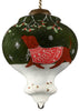 Trotting Dog in Comfy Christmas Attire Hand Painted Mouth Blown Glass Ornament - Montana Home & Kitchen Co.