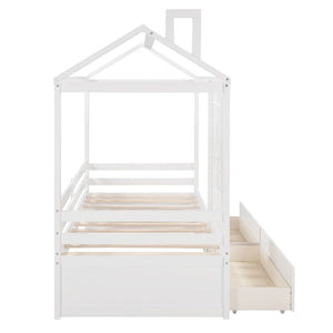 Twin Four Poster (White) - Montana Home & Kitchen Co.