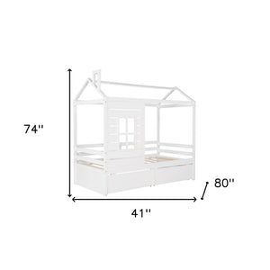 Twin Four Poster (White) - Montana Home & Kitchen Co.