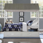 Two Drawers Bed (Twin / White) - Montana Home & Kitchen Co.