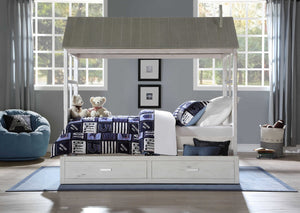 Two Drawers Bed (Twin / White) - Montana Home & Kitchen Co.