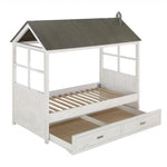 Two Drawers Bed (Twin / White) - Montana Home & Kitchen Co.