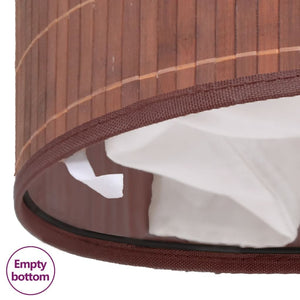 vidaXL Bamboo Laundry Bin Oval Brown - Montana Home & Kitchen Co.