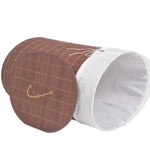 vidaXL Bamboo Laundry Bin Oval Brown - Montana Home & Kitchen Co.