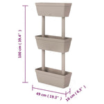 vidaXL Garden Planter 3 pcs 39.4" Taupe - Montana Home & Kitchen Co.