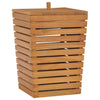 vidaXL Laundry Basket 11.8"x11.8"x17.7" Solid Teak Wood - Montana Home & Kitchen Co.