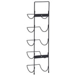 vidaXL Wall Mounted Wine Rack for 5 Bottles Black Iron - Montana Home & Kitchen Co.