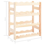 vidaXL Wine Rack for 16 Bottles Pinewood - Montana Home & Kitchen Co.