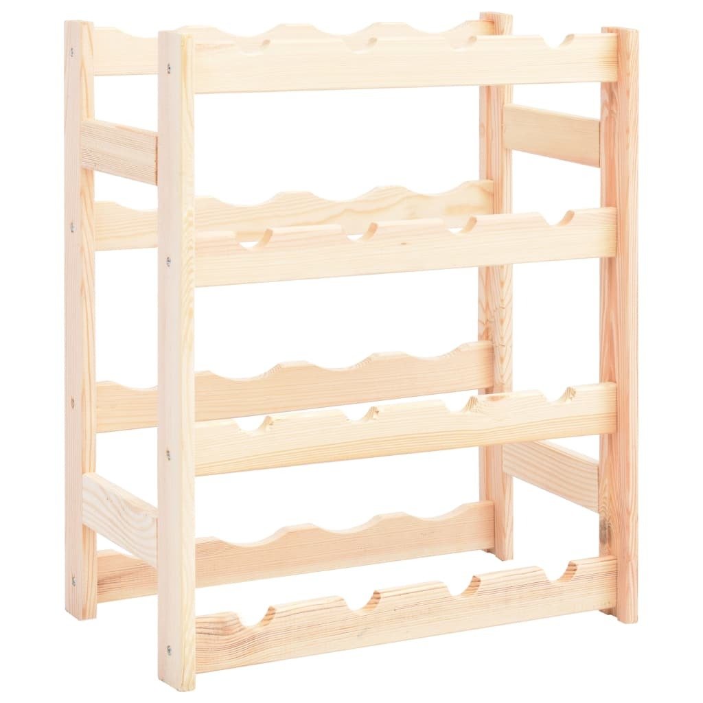 vidaXL Wine Rack for 16 Bottles Pinewood - Montana Home & Kitchen Co.